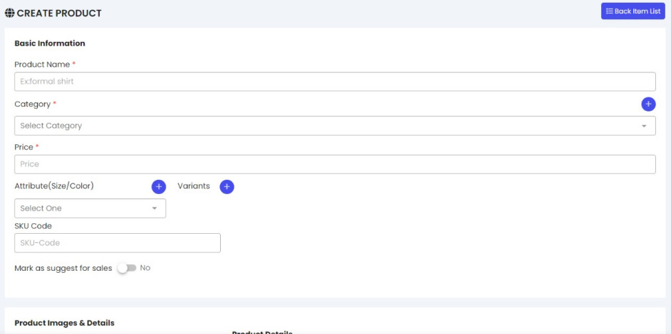 How to upload product
